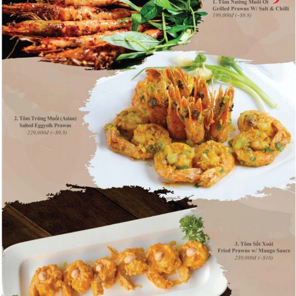 Fried Prawns with Mango Sauce